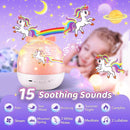 PIKOY Unicorn Toys for Girls Gifts, 15 Films+15 Lullaby Sound Machine for Kids Night Light Projector, Remote+Rechargeable Night Light for Kids Gifts, 360 °Rotation Princess Mermaid Toddler Girl Toys by TinyTreasures Baby Boutique