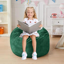 Bean Bag Chairs for Kids - Memory Foam Furniture BeanBag Chair - Kids/Teens Sofa with Soft Micro Fiber Cover - Round Fluffy Couch for Living Room Bedroom College Dorm - 2.5 ft, Green by CozyNest Decor