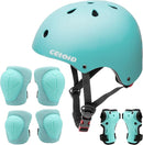 Kids Bike Skateboard Helmet Pad Set,Toddler Cyling Protective Gear Knee & Elbow Pads Wrist Guards for 5-8-10-12-14-16 Years Girls Boys Bicycle Scooter Roller Skate Inline Skating Rollerblading by TinyTreasures Baby Boutique