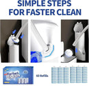 60pc Refills Disposable Toilet mats Brush Cleaning System, Toilet Cleaning Brush, 60 Replacement Brush Heads, No Handle or Base，Toliet Wand Refills,Toilet Bowl Clean Refill Pads,Toilet Scrubber Refill by CozyNest Decor