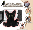 Cuckool Black Cat Stuffed Animals, Microwavable Stuffed Animals Heating Pad for Cramps, Pain Stress Relief, Heatable & Coolable Lavender Scented Cat Plush Toys for Anxiety, Women & Kids Bedtime by TinyTreasures Baby Boutique