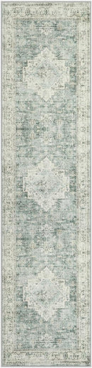 LIVEBOX Washable 2.5x10 Runner Rugs for Entryway Bathroom, Boho Kitchen Floor Mat Long Rug Runners for Hallways Non Slip, Farmhouse Low-Pile Carpet Runners for Laundry Room, Sage Green by TinyTreasures Baby Boutique
