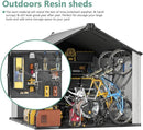 Aoxun 10X8FT Outdoor Shed with Floor, Resin Storage Shed with Lockable Door, Garden Utility Tool Shed Storage House for Backyard, Patio, Lawn by GreenHaven Gardens