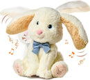 TUMAMA Bunny Stuffed Animal - Musical Stuffed Animal with Moving Ears, Features Singing, Recording, Repeating for Toddlers, Interactive Stuffed Bunny Plush Gift Toys for Boys and Girls by TinyTreasures Baby Boutique