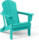 Westin Outdoors Laguna WO Outdoor Adirondack Folding Patio Chairs 8 PCS Set Retro Beach Aesthetic for Backyard, Lawn, Patio, Deck, Garden, Weather Resistant Polyethylene Plastic Lounger (Turquoise) by GreenHaven Gardens