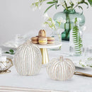 2Pcs Halloween Pumpkin Artificial Resin Pumpkins Decor for Mantel Harvest Autumn Tabletop Decoration Gold Fall Pumpkin Decorations Thanksgiving Table Centerpieces (Set A, ONE Size) by CozyNest Decor