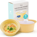 27oz Platinum Silicone Microwave Steamer Pot with Handle & Lid - Korea 100% Food-Grade Steamer Bowl, Heat-Resistant Cooker with Steam Holes, Easy Clean, Dishwasher Safe, Yellow by TinyTreasures Baby Boutique