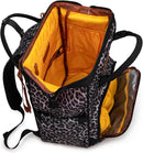 Wrangler Leopard Print Backpack Multifunction Baby Travel Bag with Changing Pad, Stroller Straps and Pacifier Case WG2204-91103LP-BK by TinyTreasures Baby Boutique