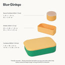 BLUE GINKGO Silicone Lunch Box Set – Durable Heavy-Duty Silicone Bento Box, Microwave, Freezer, Dishwasher Safe – Airtight, BPA Free (Made in Korea, Green) by TinyTreasures Baby Boutique