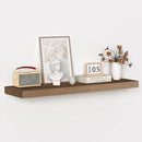 Fun Memories Floating Shelves - 10.3 Inch Deep Wall Shelf for Decor & Storage - Wall Mounted Display Shelving with Invisible Heavy-Duty Metal Bracket - 36"x 10.3"x 1.8" 1 Pack, Walnut by CozyNest Decor