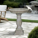 20”Dia.X 23.8”Tall Outdoor Birdbath with Pedestal - Modern Garden Birdbaths Outdoor Decor for Bird Spa & Birdfeeder, Floor Bird Baths for Garden Patio, Yard, Lawn by GreenHaven Gardens