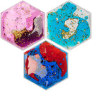 Art3d Hexagon Sensory Fidget Liquid Motion Tiles for Kids, Toddler, Teens - Interactive Soft Gel Liquid Play Mats for Home, Schools, Playrooms, Multi-Pack of 3 Tiles by TinyTreasures Baby Boutique