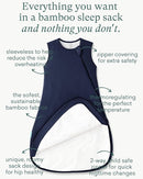 Supersoft Sleep Sack 1.0 TOG, Premium Bamboo Viscose Baby Sleeping Bag 2-Way Zipper Sleep Sack Baby Wearable Blanket by TinyTreasures Baby Boutique