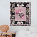 yowecso Sugar Skull Tapestry Horror Skeleton Tapestry Wall Hanging for Bedroom Rose Skull Tapestries Aesthetic Wall Decor for Home Dorm Living Room 50"x60" by CozyNest Decor