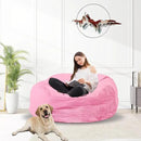 Bean Bag Chair for Adults 3FT,Soft Removable Cover for Teens/Girls Bedroom,Fluffy Giant Round Floor Beanbag Lounger Chairs (No Filler,Pink) by CozyNest Decor