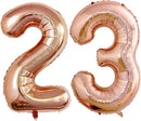 GOER Number 23 Balloons for 23rd Birthday Party Decorations,42 Inch Jumbo Foil Helium 32 Balloons for 32nd Birthday Party Decoration (Champagne Gold) by TinyTreasures Baby Boutique
