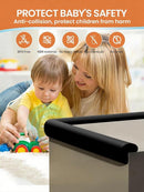Baby Proof Edge Corner Protector, 6.56FT 0.47''Th L-Shape Furniture Corner & Edge Safety Bumpers with 6 Corners, Pre-Taped, Soft NBR Rubber Foam Desk Edge Cushion Wall Corner Protector（Black） by TinyTreasures Baby Boutique