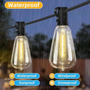 ST38 50FT LED Outdoor String Lights with 25+2 Spare Bulbs, E12 Socket, 2700K Warm White-for Backyard, Wedding, Camping, Porch, Deck, Gazebo, Bistro Decor by CozyNest Decor