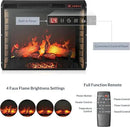 BELLEZE 28" Electric Fireplace, 1500 W 5000 BTU Space Heater with Adjustable Timer, Realistic Wood Log & Crackling Sound, Indoor Fireplace for TV Stand Mantel, Bedroom, Living Room by CozyNest Decor