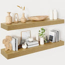 Heimlove Floating Shelves for Wall 36 Inches Long,9.3" Deep Oak Floating Shelf Set of 2,Wall Mounted Shelves for Bathroom Bedroom Living Room Kitchen Office,Shelf for Books Storage,Home Decor by CozyNest Decor