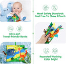 Baby Soft Cloth Crinkle Books Early Education Interactive Stroller Car Seat Sensory Toys with Tails Newborn Development Gifts for 0-6 Months Infants Toddler Baby Boys Girls(Jungle & Farm) by TinyTreasures Baby Boutique