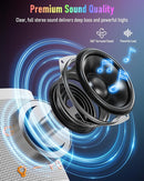 Portable Bluetooth Speaker Wireless with 9 Color Lights, 20H Playtime, Stereo Pairing, Deep Bass, IPX6 Waterproof, Bluetooth 5.3, Small Speaker for Home, Party, Outdoor, Camping, Beach, Gift by TinyTreasures Baby Boutique