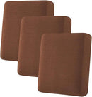 H.VERSAILTEX Super Stretch Individual Seat Cushion Covers - Sofa & Couch Cushion Slipcover Sets - Thick Jacquard Textured Twill Fabric (3 Piece, Caramel) by CozyNest Decor
