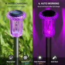 DenicMic Halloween Solar Lights Outdoor 10 Pack Purple LED Waterproof Yard Garden Patio Backyard Pathway Walkway Landscape Path Lawn Outside Halloween Decorations Outdoor by CozyNest Decor