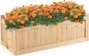 GRAFFY Raised Garden Bed, Folding Wood Planter Box w/Removable Bottom & Drainage, Elevated Planter for Flower Herb Vegetable Fruit, Plant Container for Grass Lawn Patio Backyard (27.5"D x 12"W x 10"H) by GreenHaven Gardens