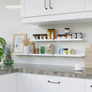 RICHER HOUSE 5 Set White Floating Shelves, Wall Mounted Shelves for Wall Decor, Modern Picture Ledge Shelf with Lip for Wall Storage Nursery, Bedroom, Living Room, Bathroom - White by CozyNest Decor