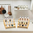 Large Display Wood Risers Wooden Stand 8 Tier Wood Racks Decorative Rectangular, 2 Set 8 Pieces Cupcake Stands Cologne Perfume Organizer Dessert Showcase Items(nature) by CozyNest Decor