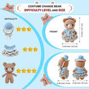 LoopMap Crochet Kit for Beginners - DIY Amigurumi Bear with Removable Dress & Accessories - Step-by-Step Video Tutorials, Extra Yarn, Crochet Tools, Handmade Gift for Kids & Adults (Bear K02, Blue) by TinyTreasures Baby Boutique