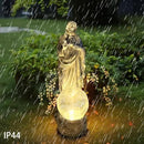 Jesus Statue Outdoor Decor Solar Lights, Religious Garden Statue, Blessed Father Outdoor Figure for Home/Garden Decor, Gift for Men/Father(11.22" H) by GreenHaven Gardens