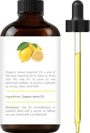 Handcraft Blends Organic Lemon Essential Oil – 1 Fl Oz – 100% Pure and Natural – Premium Grade Essential Oil for Diffuser and Aromatherapy by CozyNest Decor