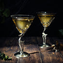 Stag Martini Glasses Set Premium Barware Gift by The Wine Savant