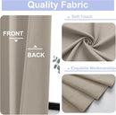 Simplebrand Ava Stone Short Blackout Curtains for Bedroom 45 Inches Long 2 Panels Set, Solid Thermal Insulated, Energy Saving Window Treatment Curtains Blackout Drapes, W40 x L45 Inch, Stone by TinyTreasures Baby Boutique