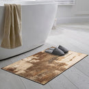 Kelarea 2x3 Brown Entryway Rug, Washable Abstract Small Rugs Non-Slip Low Pile Throw Rugs for Kitchen Floor, Front Door, Bedroom Bedside by TinyTreasures Baby Boutique