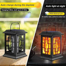 Solar Lanterns - Outdoor Hanging Solar Lights with Flickering Flame, Decorative Garden Lanterns, Waterproof LED Lights for Garden, Patio, Pathway, Yard - 2 Pack by GreenHaven Gardens