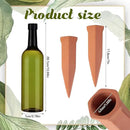 3 Sets Plant Watering Devices Include Terracotta Self Watering Spikes and 26 oz Plastic Bottles, Slow Release Vacation Insert Automatic Plant Waterer Device (Green and Terracotta) by GreenHaven Gardens