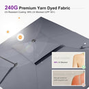 PURPLE LEAF 10FT Cantilever Outdoor Umbrellas Large Patio Umbrella Hanging Double Top Square Offset Umbrella with 360°Rotation Tilting Umbrella Outdoor Patio, Grey by GreenHaven Gardens