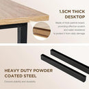 PayLessHere | 47 Inch Computer Desk | Nature | Office Desk with Metal Frame, Adjustable Feet | Water-Resistant, Scratchproof Surface | Sturdy Writing Table for Home Office or Study | Pack of 1 by CozyNest Decor
