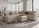 Belffin Modular Sectional Sofa with Storage Seat Oversized U Shaped Couch with Reversible Chaise Sofa Set with Ottoman Velvet Grey by CozyNest Decor