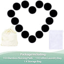 wegreeco Nursing Breast Pads (14 Pack) + Laundry Bag & Travel Storage Bag, 3 Sizes: 3.9/4.7/5.5 inch Option - Washable & Reusable Breastfeeding Nursing Pads by TinyTreasures Baby Boutique