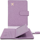 Melsbrinna Rfid Passport Holder for Travel women/Men, Cute Passport Wallet Rfid Blocking Card Slots, Rfid Passport Cover/CaseTravel Wallet, Passport Book Holder (1, Purple1) by TinyTreasures Baby Boutique