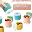 8.5 OZ Silicone Food Storage Containers, Baby Food Storage Jars with Airtight Lids and Snack Cup Lid, Freezer, Microwave and Dishwasher Safe, Reusable Snack Containers for Kids, Infant, Toddler, 4 Pcs by TinyTreasures Baby Boutique