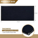 Yimobra Front Door Mat Outdoor Indoor Entrance, 100% Waterproof All-Season All Weather Doormat, Welcome Matt Outside Entry, Non Slip, Low Profile, Heavy Duty Patio Porch Floor Mats,47 x 24,Navy Blue by CozyNest Decor