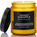 M&SENSE Mango Pineapple Tropical Scented Candle, 7.05oz Non Toxic Natural Soy Wax 50 Hours Long Lasting Burn Fruit Scent Summer Gifts for Housewarming, 2 Wick Aromatherapy Candle for Women Men by CozyNest Decor