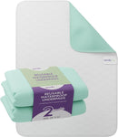 Incontinence Bed Pads - Reusable Waterproof Underpad Chair, Sofa and Mattress Protectors - Highly Absorbent, Machine Washable - for Children, Pets and Seniors (34x52 (Pack of 2), Green) by TinyTreasures Baby Boutique