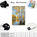 Poplar trees beside the blue sky and white clouds are suitable for living rooms bedrooms and offices Landscape posters and wall paintings by CozyNest Decor
