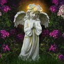 Angel Garden Statue,Memory Guardian Solar Garden Decor with Warm Light,Waterproof Outdoor Garden Decor Praying Angel Figurine Sculpture for Lawn Yard Patio,Sympathy Gift,White by GreenHaven Gardens